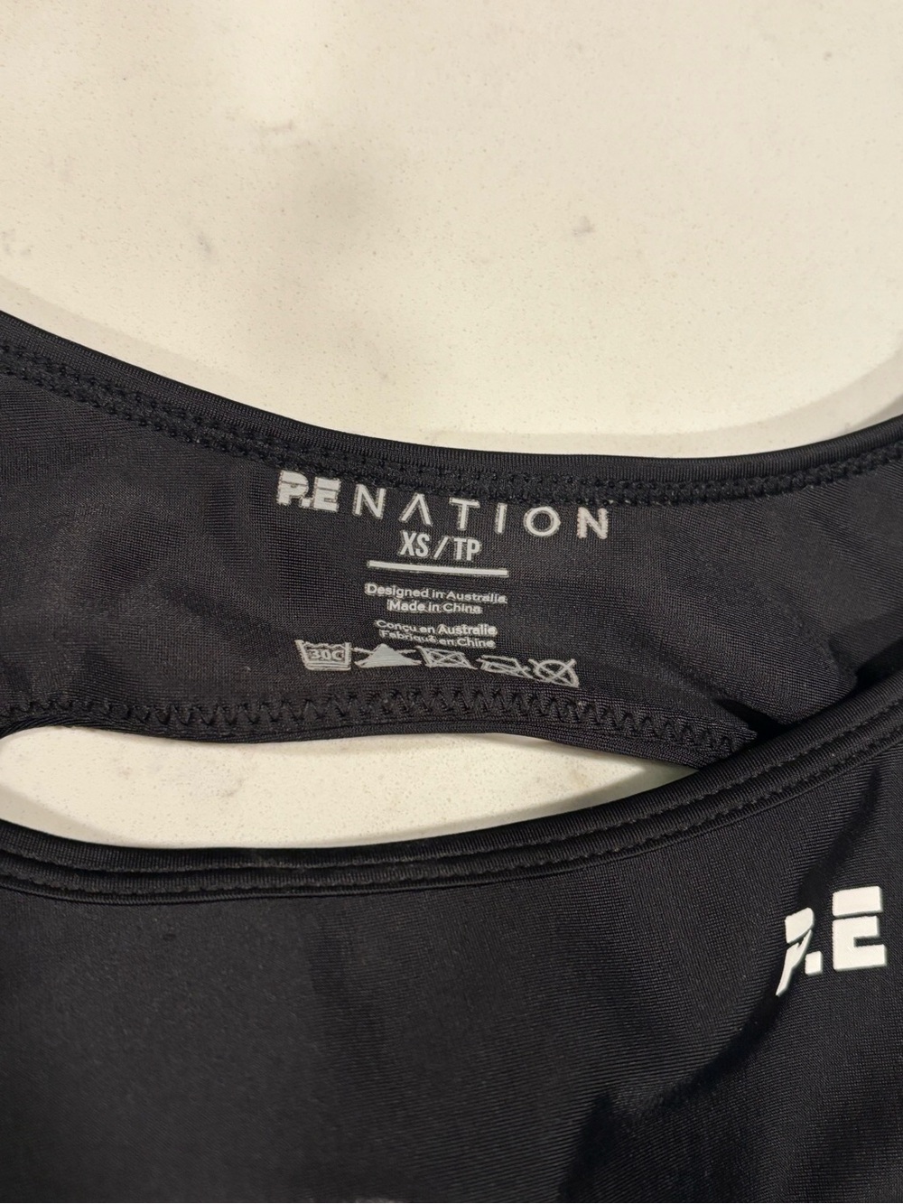P.E Nation Black & White Racerback Sports Bra - Picture 5 of 6